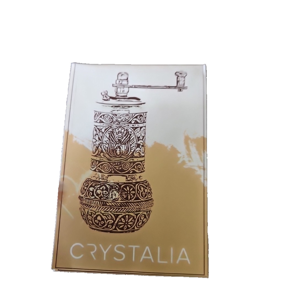 Crystalia Brass Silver Pepper & Spice Hand Carved Ornate Grinder w Scoop - Picture 5 of 12